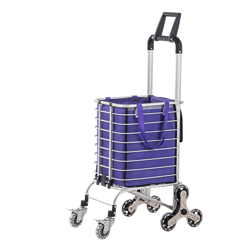 8 ka ligid Folding Aluminum Alloy Shopping Trolley Cart nga adunay Bag